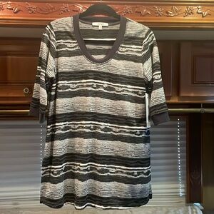 Sympli Wavy Stripe U-neck top